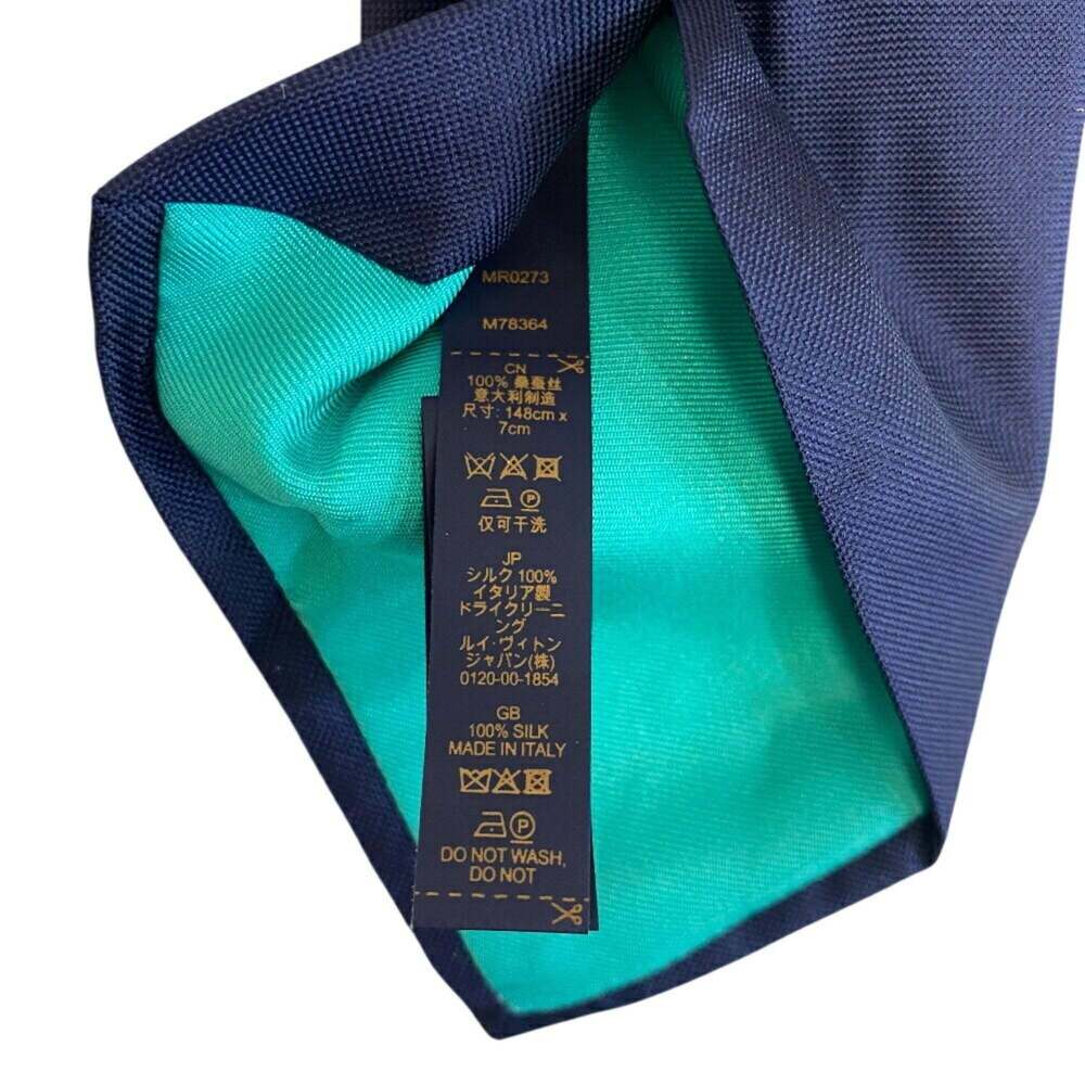 LOUIS VUITTON M78364 YK Yayoi Kusama Cravate Pumpkin Tie Navy Men's - Picture 9 of 10